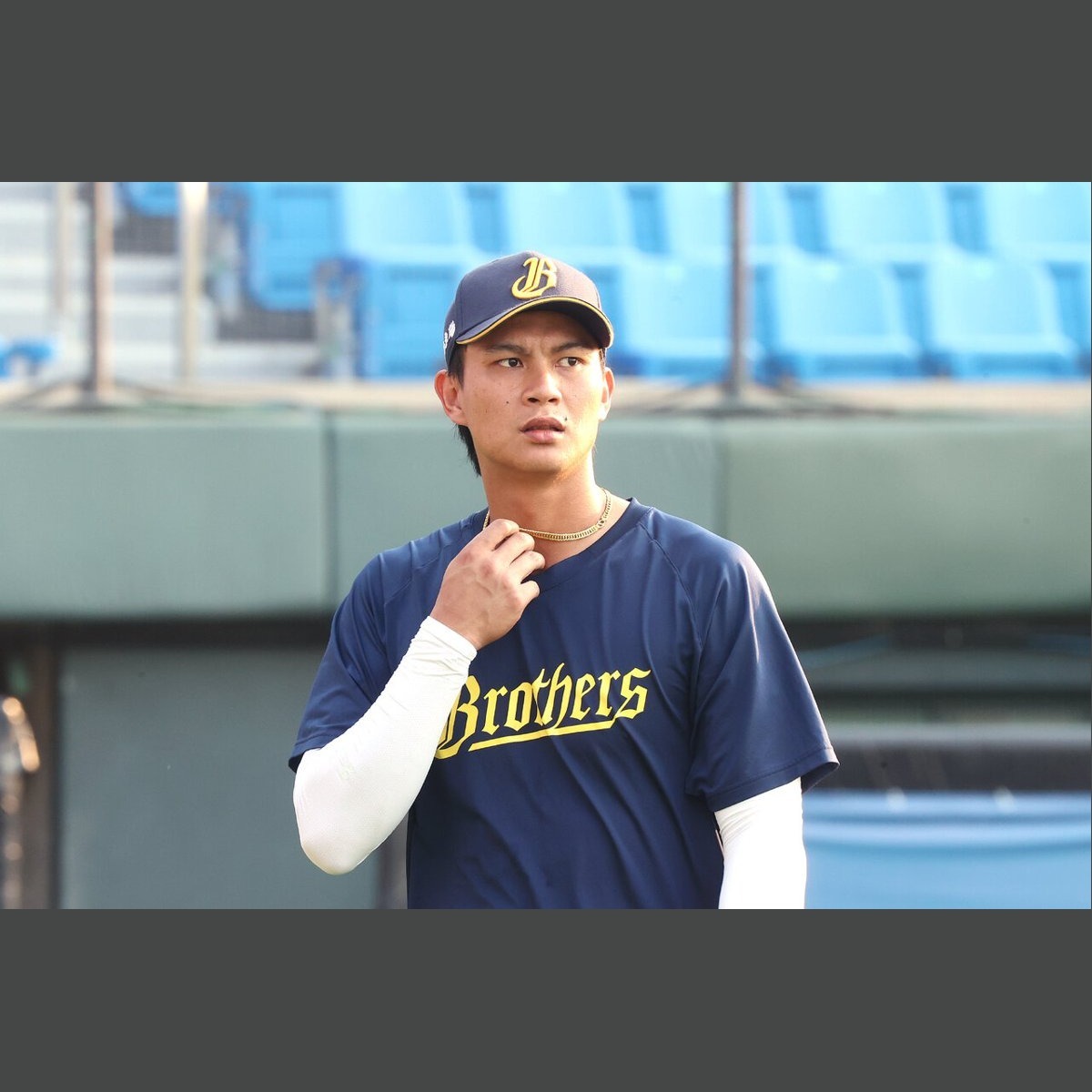 中信兄弟外野手岳政華。記者蘇健忠／攝影